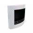 Curved Ethanol Fireplace in White