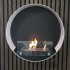Delaware White - Round wallmounted bioethanol fireplace