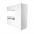Three-sided freestanding bio ethanol fireplace in white