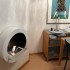 White Round Bio Ethanol Fireplace for Wall Mounting